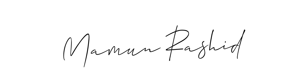 How to make Mamun Rashid name signature. Use Allison_Script style for creating short signs online. This is the latest handwritten sign. Mamun Rashid signature style 2 images and pictures png