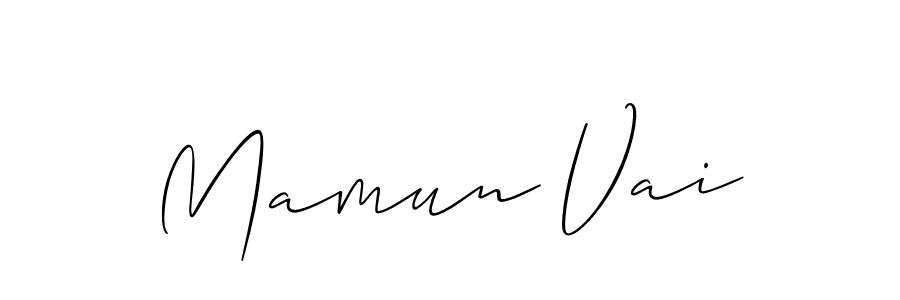 Similarly Allison_Script is the best handwritten signature design. Signature creator online .You can use it as an online autograph creator for name Mamun Vai. Mamun Vai signature style 2 images and pictures png