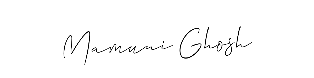 Also You can easily find your signature by using the search form. We will create Mamuni Ghosh name handwritten signature images for you free of cost using Allison_Script sign style. Mamuni Ghosh signature style 2 images and pictures png