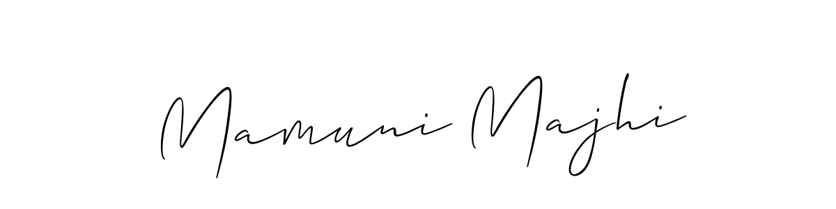 It looks lik you need a new signature style for name Mamuni Majhi. Design unique handwritten (Allison_Script) signature with our free signature maker in just a few clicks. Mamuni Majhi signature style 2 images and pictures png