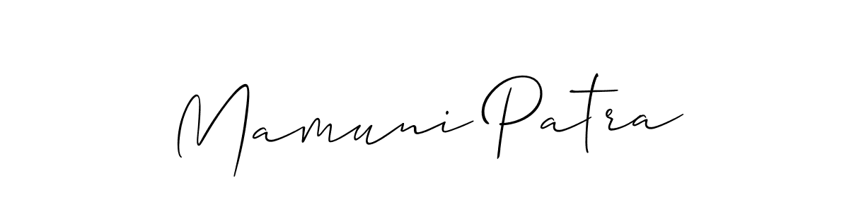 How to Draw Mamuni Patra signature style? Allison_Script is a latest design signature styles for name Mamuni Patra. Mamuni Patra signature style 2 images and pictures png
