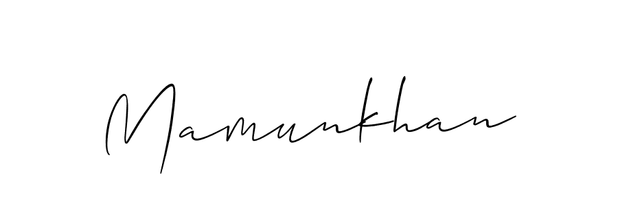 Similarly Allison_Script is the best handwritten signature design. Signature creator online .You can use it as an online autograph creator for name Mamunkhan. Mamunkhan signature style 2 images and pictures png