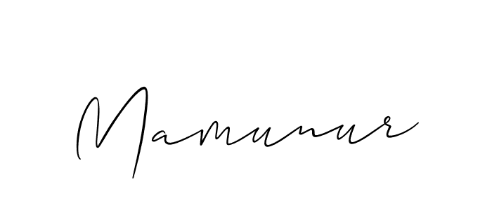 How to make Mamunur name signature. Use Allison_Script style for creating short signs online. This is the latest handwritten sign. Mamunur signature style 2 images and pictures png