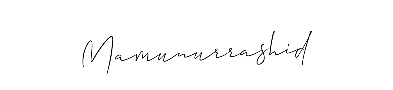 How to Draw Mamunurrashid signature style? Allison_Script is a latest design signature styles for name Mamunurrashid. Mamunurrashid signature style 2 images and pictures png