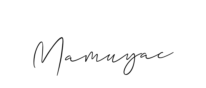 How to Draw Mamuyac signature style? Allison_Script is a latest design signature styles for name Mamuyac. Mamuyac signature style 2 images and pictures png