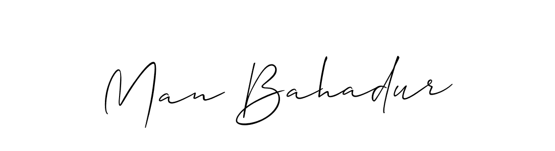 if you are searching for the best signature style for your name Man Bahadur. so please give up your signature search. here we have designed multiple signature styles  using Allison_Script. Man Bahadur signature style 2 images and pictures png