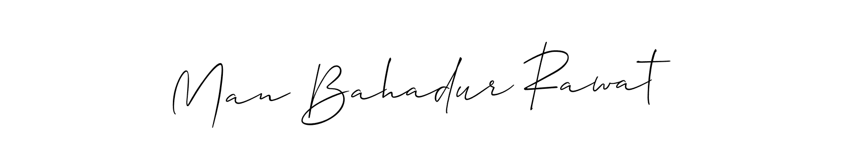 You should practise on your own different ways (Allison_Script) to write your name (Man Bahadur Rawat) in signature. don't let someone else do it for you. Man Bahadur Rawat signature style 2 images and pictures png