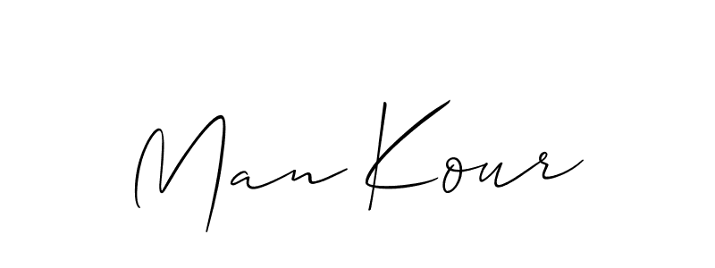 You should practise on your own different ways (Allison_Script) to write your name (Man Kour) in signature. don't let someone else do it for you. Man Kour signature style 2 images and pictures png