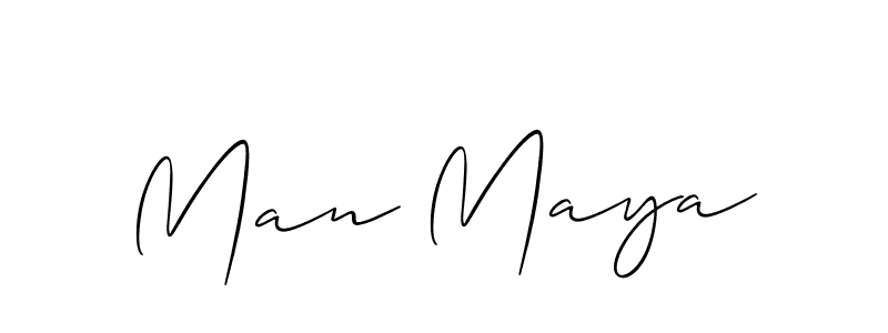 Man Maya stylish signature style. Best Handwritten Sign (Allison_Script) for my name. Handwritten Signature Collection Ideas for my name Man Maya. Man Maya signature style 2 images and pictures png