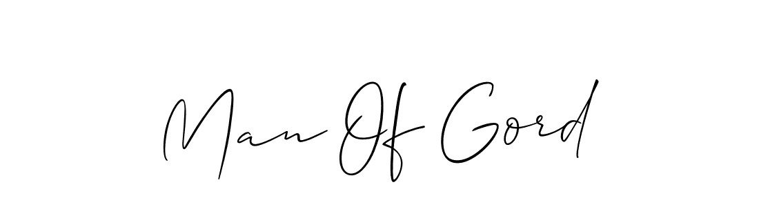 Similarly Allison_Script is the best handwritten signature design. Signature creator online .You can use it as an online autograph creator for name Man Of Gord. Man Of Gord signature style 2 images and pictures png