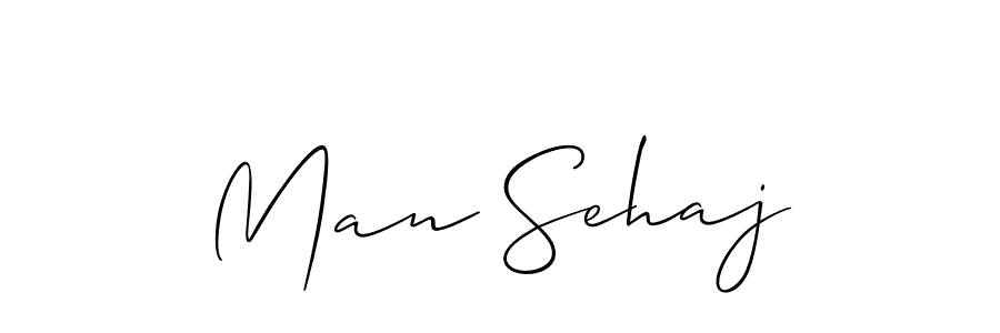 Use a signature maker to create a handwritten signature online. With this signature software, you can design (Allison_Script) your own signature for name Man Sehaj. Man Sehaj signature style 2 images and pictures png