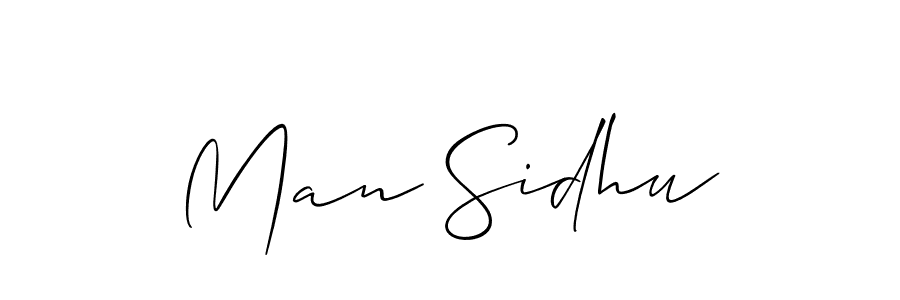 if you are searching for the best signature style for your name Man Sidhu. so please give up your signature search. here we have designed multiple signature styles  using Allison_Script. Man Sidhu signature style 2 images and pictures png