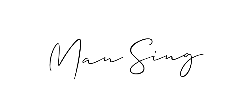 Design your own signature with our free online signature maker. With this signature software, you can create a handwritten (Allison_Script) signature for name Man Sing. Man Sing signature style 2 images and pictures png