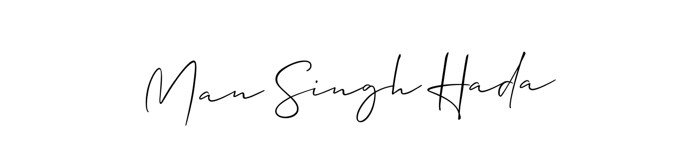 Similarly Allison_Script is the best handwritten signature design. Signature creator online .You can use it as an online autograph creator for name Man Singh Hada. Man Singh Hada signature style 2 images and pictures png