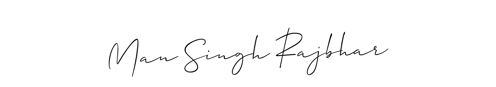 Make a short Man Singh Rajbhar signature style. Manage your documents anywhere anytime using Allison_Script. Create and add eSignatures, submit forms, share and send files easily. Man Singh Rajbhar signature style 2 images and pictures png