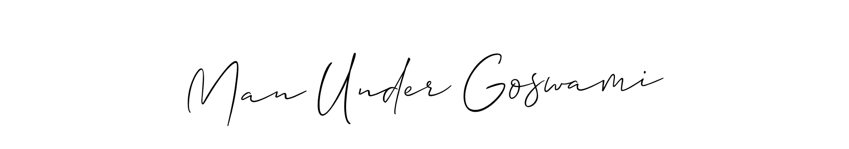 Once you've used our free online signature maker to create your best signature Allison_Script style, it's time to enjoy all of the benefits that Man Under Goswami name signing documents. Man Under Goswami signature style 2 images and pictures png