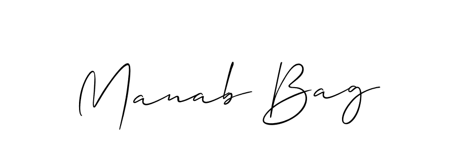 The best way (Allison_Script) to make a short signature is to pick only two or three words in your name. The name Manab Bag include a total of six letters. For converting this name. Manab Bag signature style 2 images and pictures png