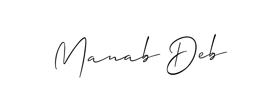 if you are searching for the best signature style for your name Manab Deb. so please give up your signature search. here we have designed multiple signature styles  using Allison_Script. Manab Deb signature style 2 images and pictures png