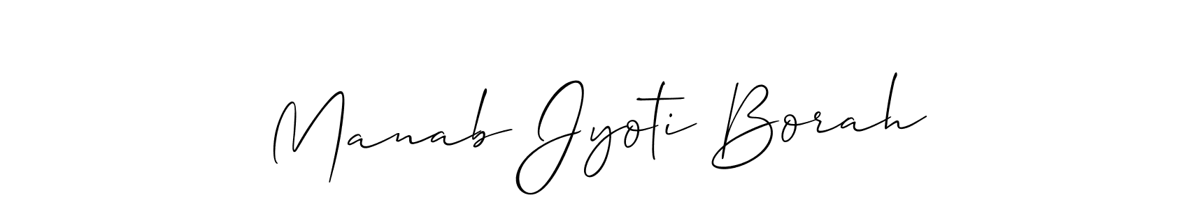 Use a signature maker to create a handwritten signature online. With this signature software, you can design (Allison_Script) your own signature for name Manab Jyoti Borah. Manab Jyoti Borah signature style 2 images and pictures png