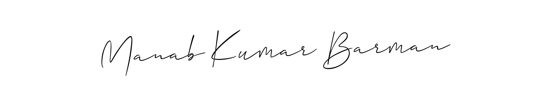 How to make Manab Kumar Barman signature? Allison_Script is a professional autograph style. Create handwritten signature for Manab Kumar Barman name. Manab Kumar Barman signature style 2 images and pictures png