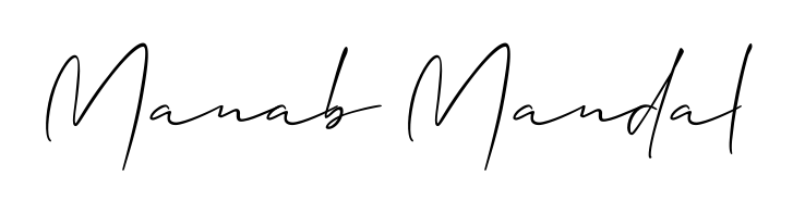 Try this chic Manab Mandal handwritten sign style. Using Allison_Script font elements, it gives your name a sleek, memorable identity. Manab Mandal signature style 2 images and pictures png