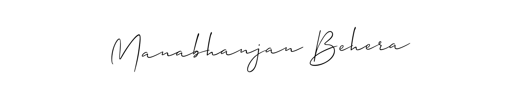 It looks lik you need a new signature style for name Manabhanjan Behera. Design unique handwritten (Allison_Script) signature with our free signature maker in just a few clicks. Manabhanjan Behera signature style 2 images and pictures png