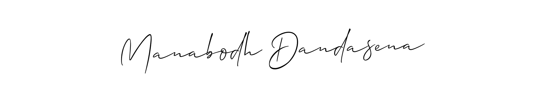 Also You can easily find your signature by using the search form. We will create Manabodh Dandasena name handwritten signature images for you free of cost using Allison_Script sign style. Manabodh Dandasena signature style 2 images and pictures png
