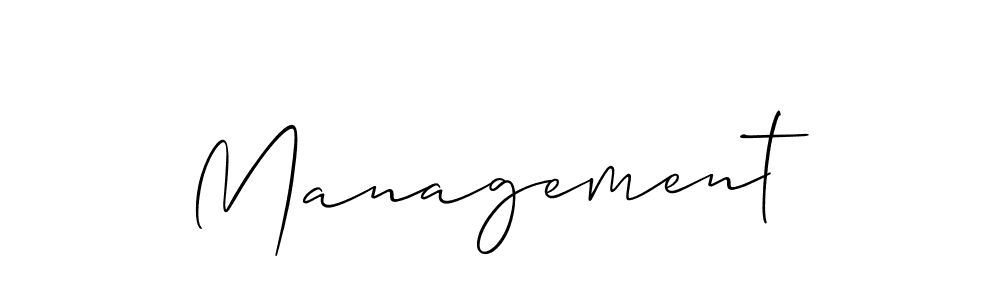 Create a beautiful signature design for name Management. With this signature (Allison_Script) fonts, you can make a handwritten signature for free. Management signature style 2 images and pictures png