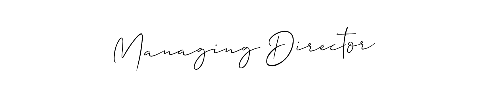 if you are searching for the best signature style for your name Managing Director. so please give up your signature search. here we have designed multiple signature styles  using Allison_Script. Managing Director signature style 2 images and pictures png