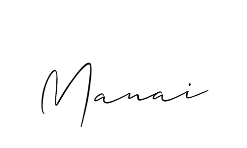 Use a signature maker to create a handwritten signature online. With this signature software, you can design (Allison_Script) your own signature for name Manai. Manai signature style 2 images and pictures png