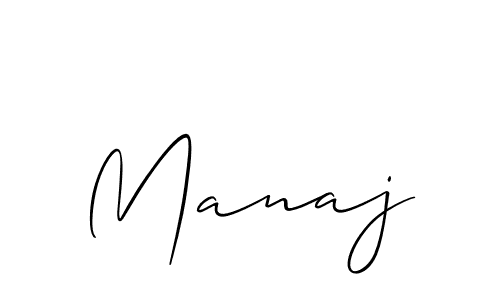 Design your own signature with our free online signature maker. With this signature software, you can create a handwritten (Allison_Script) signature for name Manaj. Manaj signature style 2 images and pictures png