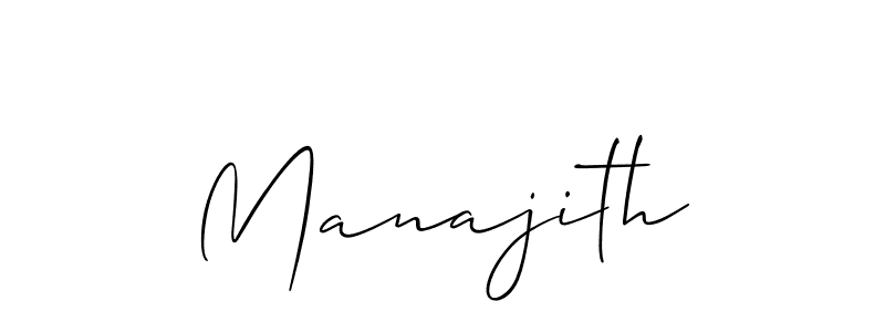 Manajith stylish signature style. Best Handwritten Sign (Allison_Script) for my name. Handwritten Signature Collection Ideas for my name Manajith. Manajith signature style 2 images and pictures png