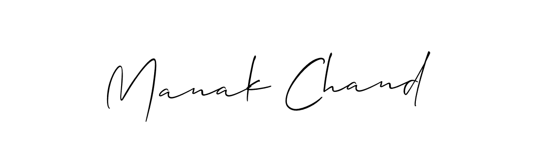 Design your own signature with our free online signature maker. With this signature software, you can create a handwritten (Allison_Script) signature for name Manak Chand. Manak Chand signature style 2 images and pictures png