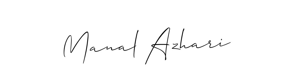 Similarly Allison_Script is the best handwritten signature design. Signature creator online .You can use it as an online autograph creator for name Manal Azhari. Manal Azhari signature style 2 images and pictures png