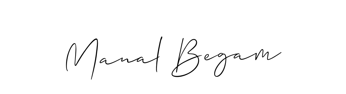 if you are searching for the best signature style for your name Manal Begam. so please give up your signature search. here we have designed multiple signature styles  using Allison_Script. Manal Begam signature style 2 images and pictures png