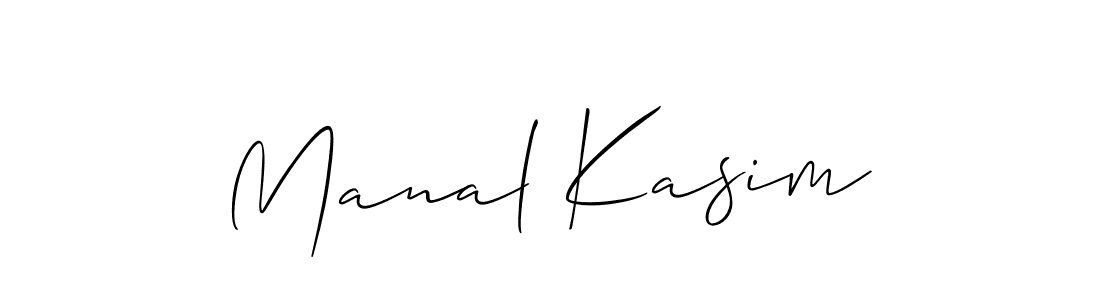 Allison_Script is a professional signature style that is perfect for those who want to add a touch of class to their signature. It is also a great choice for those who want to make their signature more unique. Get Manal Kasim name to fancy signature for free. Manal Kasim signature style 2 images and pictures png