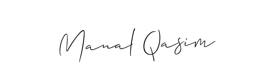 Also You can easily find your signature by using the search form. We will create Manal Qasim name handwritten signature images for you free of cost using Allison_Script sign style. Manal Qasim signature style 2 images and pictures png