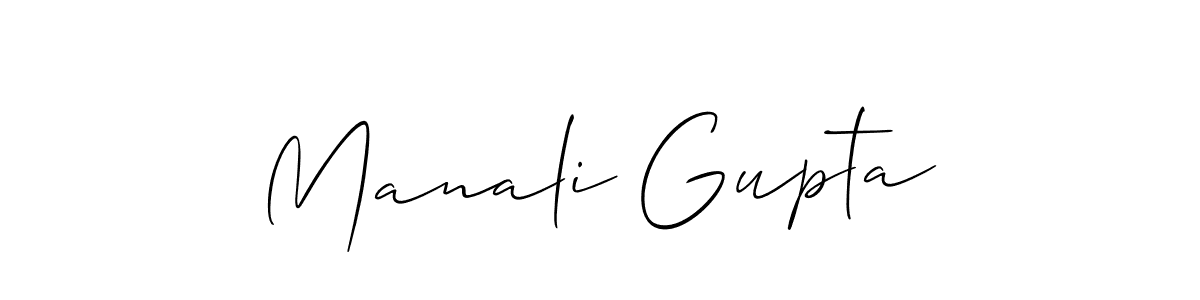 Also we have Manali Gupta name is the best signature style. Create professional handwritten signature collection using Allison_Script autograph style. Manali Gupta signature style 2 images and pictures png