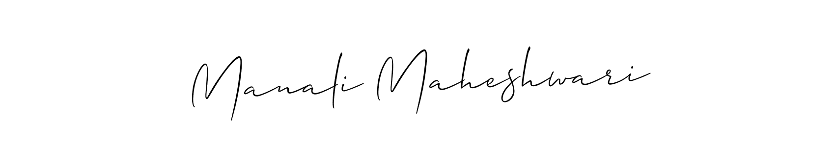 How to Draw Manali Maheshwari signature style? Allison_Script is a latest design signature styles for name Manali Maheshwari. Manali Maheshwari signature style 2 images and pictures png