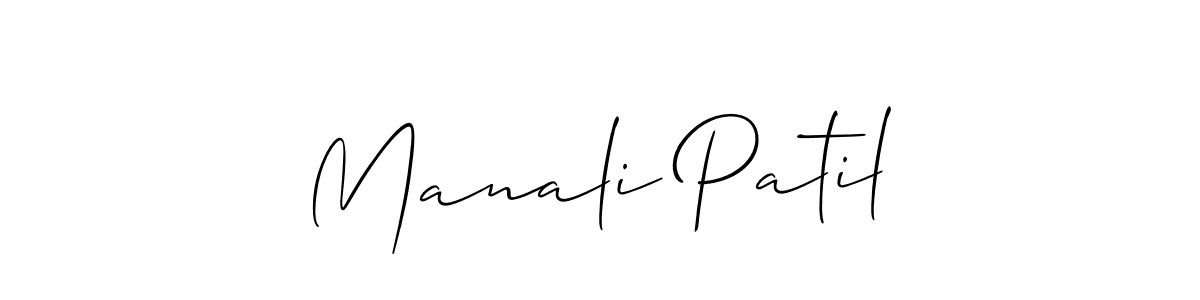 Make a beautiful signature design for name Manali Patil. With this signature (Allison_Script) style, you can create a handwritten signature for free. Manali Patil signature style 2 images and pictures png