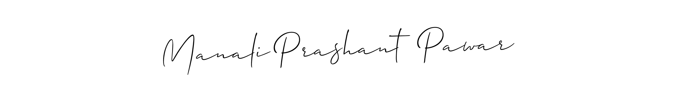 This is the best signature style for the Manali Prashant  Pawar name. Also you like these signature font (Allison_Script). Mix name signature. Manali Prashant  Pawar signature style 2 images and pictures png