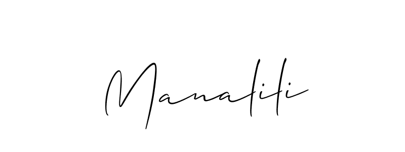 The best way (Allison_Script) to make a short signature is to pick only two or three words in your name. The name Manalili include a total of six letters. For converting this name. Manalili signature style 2 images and pictures png