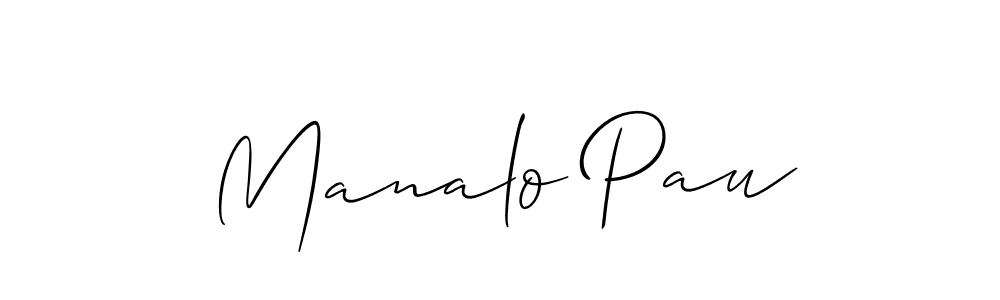 Create a beautiful signature design for name Manalo Pau. With this signature (Allison_Script) fonts, you can make a handwritten signature for free. Manalo Pau signature style 2 images and pictures png
