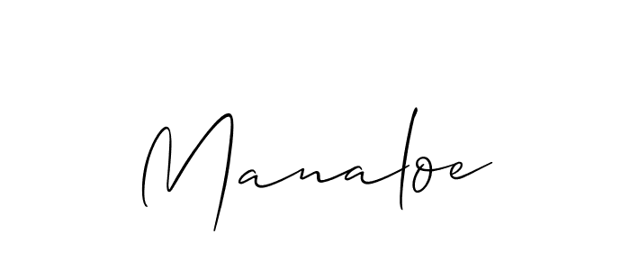 How to make Manaloe name signature. Use Allison_Script style for creating short signs online. This is the latest handwritten sign. Manaloe signature style 2 images and pictures png