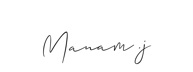 You should practise on your own different ways (Allison_Script) to write your name (Manam .j) in signature. don't let someone else do it for you. Manam .j signature style 2 images and pictures png