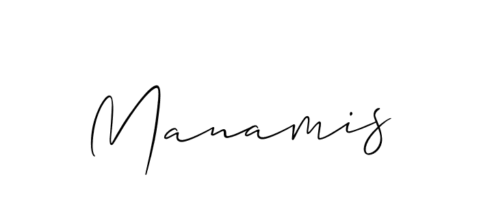 You should practise on your own different ways (Allison_Script) to write your name (Manamis) in signature. don't let someone else do it for you. Manamis signature style 2 images and pictures png