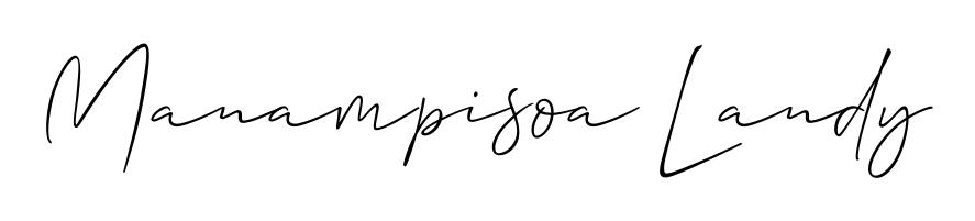 Create an unforgettable impression when signing with Manampisoa Landy name styled in Allison_Script typography. 100% free online generator. Manampisoa Landy signature style 2 images and pictures png