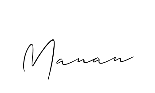 How to make Manan signature? Allison_Script is a professional autograph style. Create handwritten signature for Manan name. Manan signature style 2 images and pictures png