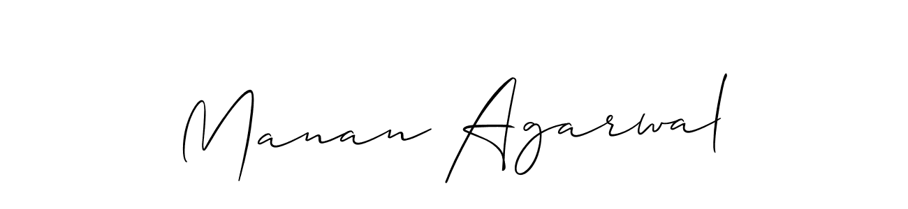 Also we have Manan Agarwal name is the best signature style. Create professional handwritten signature collection using Allison_Script autograph style. Manan Agarwal signature style 2 images and pictures png