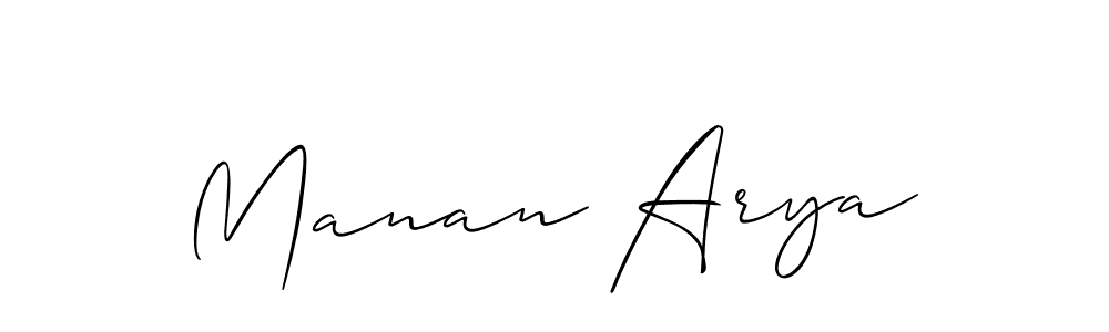Similarly Allison_Script is the best handwritten signature design. Signature creator online .You can use it as an online autograph creator for name Manan Arya. Manan Arya signature style 2 images and pictures png